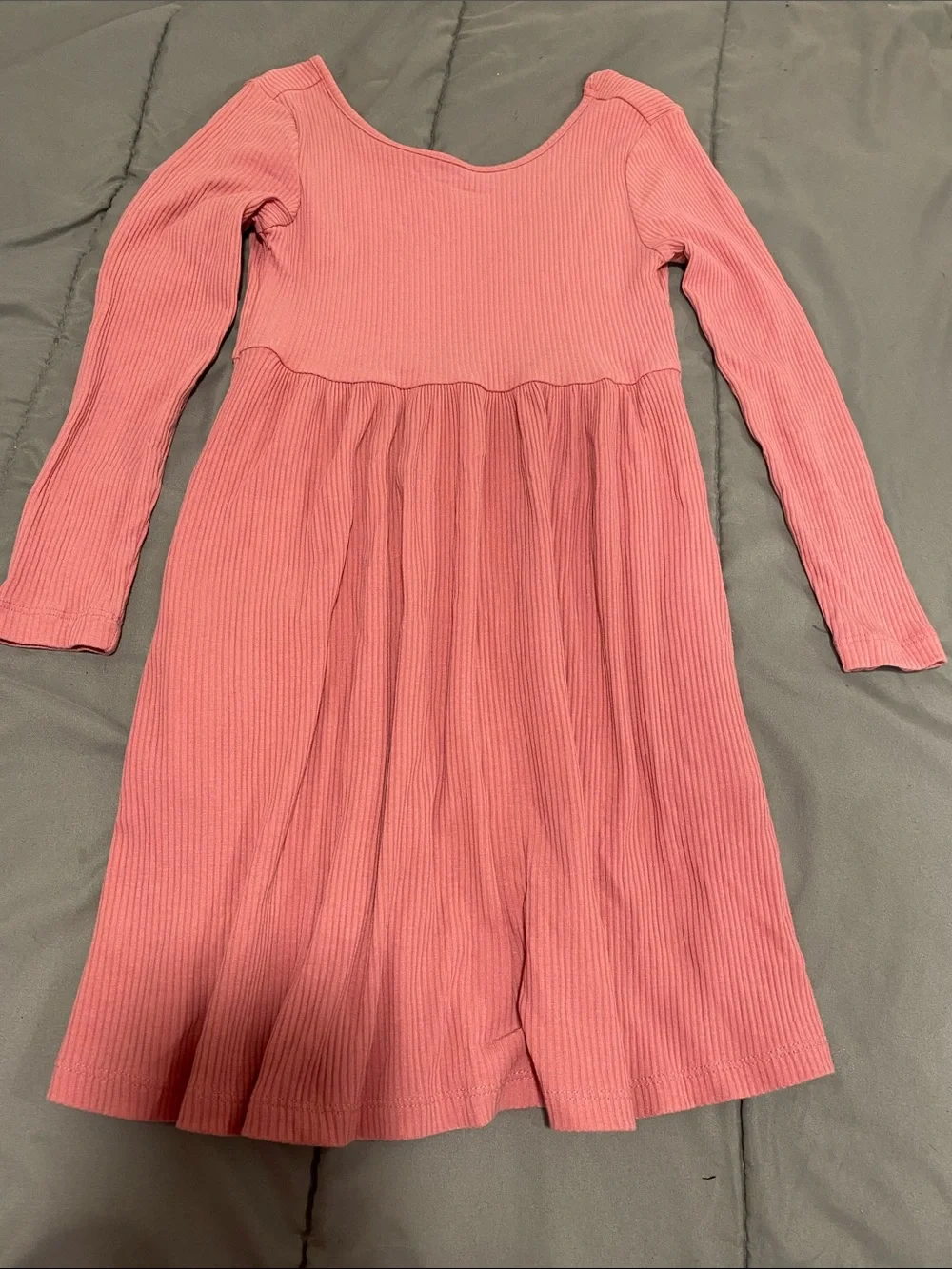 Old Navy Ribbed Long-Sleeve Dress in Dusty Rose
